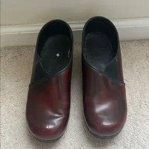 Dansko | Shoes | Dansko Burgundy With Black Accents Leather  display picture 1